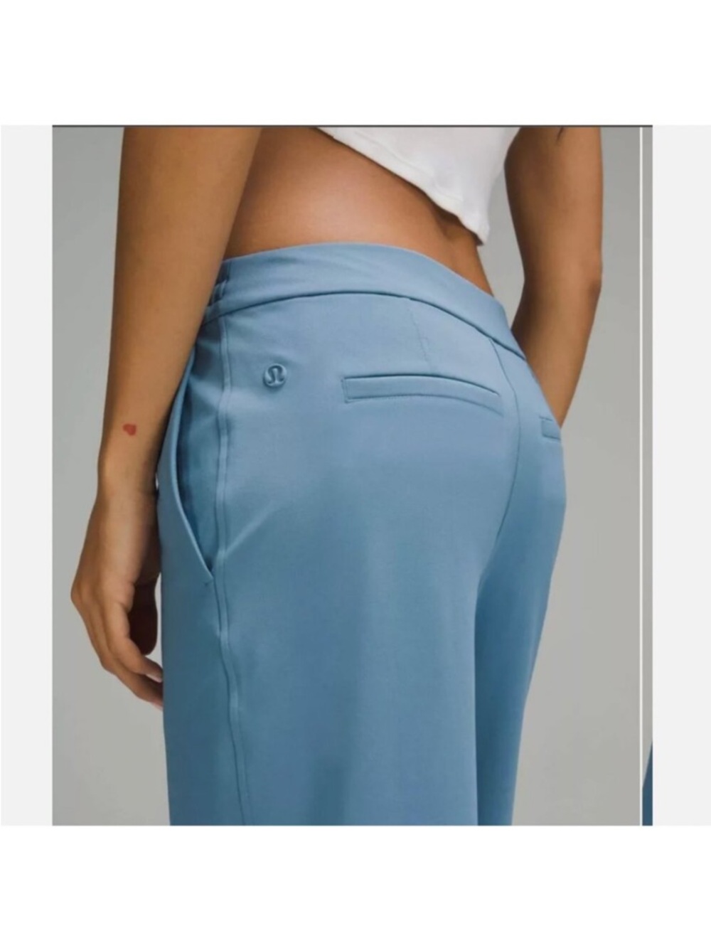 Lululemon Luxtreme Straight-Leg Mid-Rise Pants Trouser Utility Blue Travel City - Picture 7 of 10